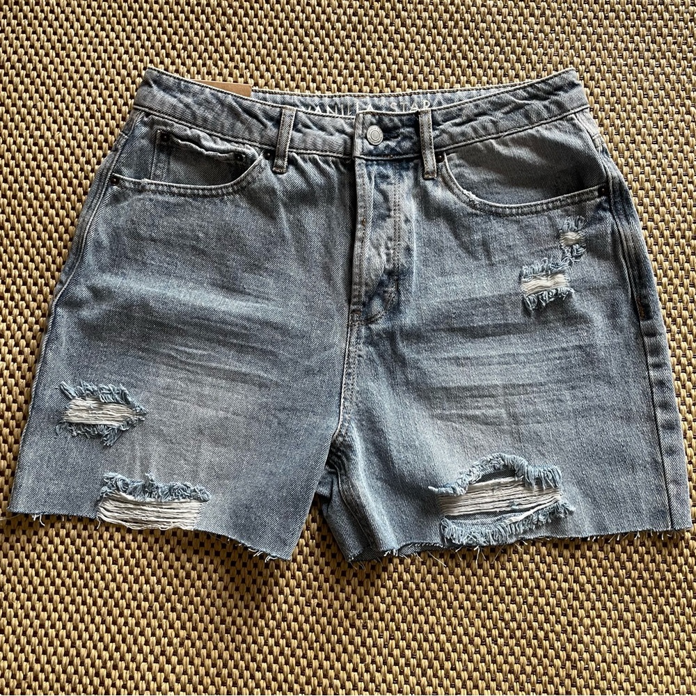 NEW Boyfriend Jean Short Blue Vanilla Star Upcycle Junior 11 100% Cotton